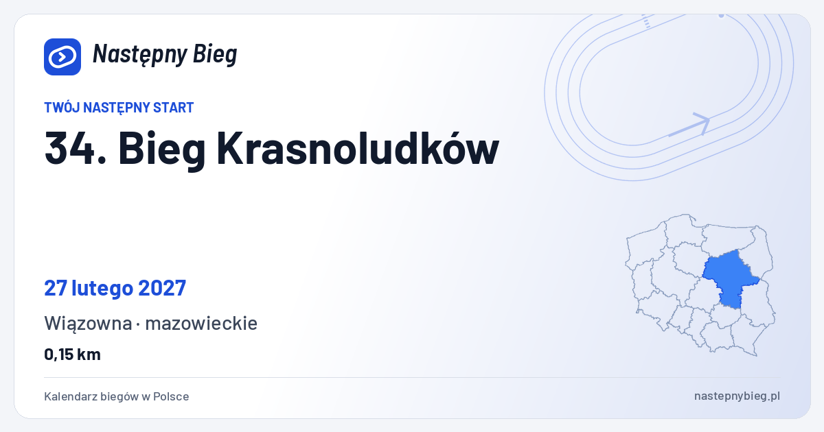 34. Bieg Krasnoludków — termin, miejsce, dystanse i województwo na mapie Polski. Następny Bieg.